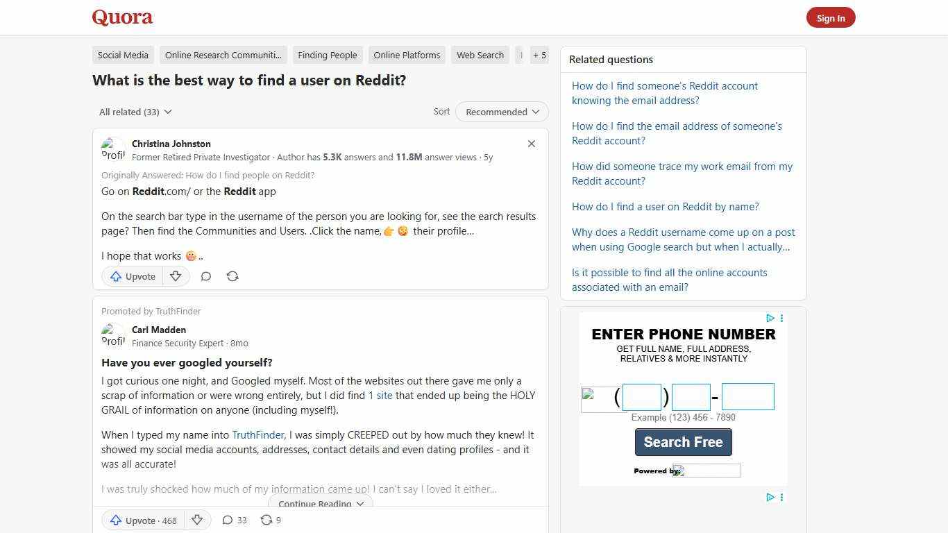 What is the best way to find a user on Reddit? - Quora